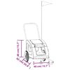 vidaXL Pet Bike Trailer Grey Oxford Fabric and Iron Foldable