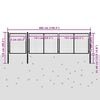 vidaXL Garden Gate Steel 157.5x29.5" Anthracite