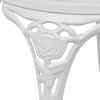 vidaXL Bistro Table And Chair White Cast Aluminum Medium Fancy Design