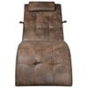 vidaXL Chaise Lounge Brown Suede look fabric Medium Ergonomic