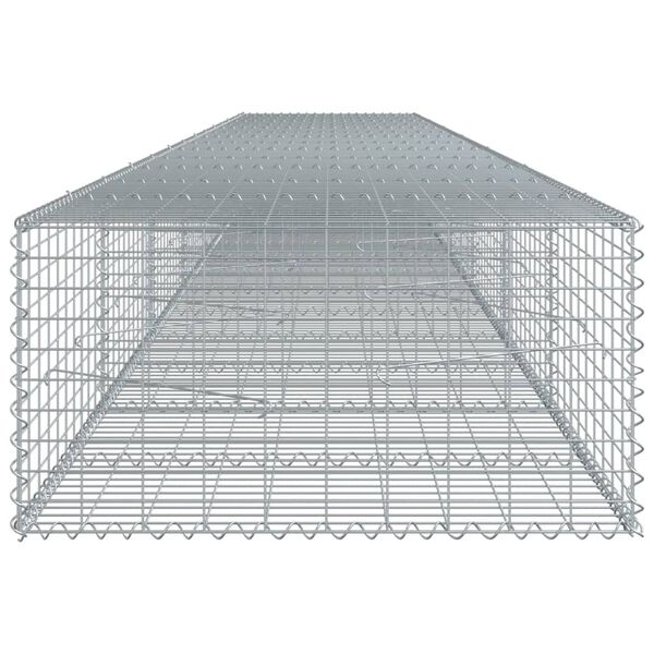 vidaXL Gabion Basket Silver Galvanized iron wire Large Durable