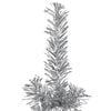 vidaXL Artificial Half Christmas Tree Silver PVC, steel Slim