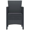 vidaXL Garden Chair 4 pcs Anthracite 20.87 x 19.29 x 33.46 in