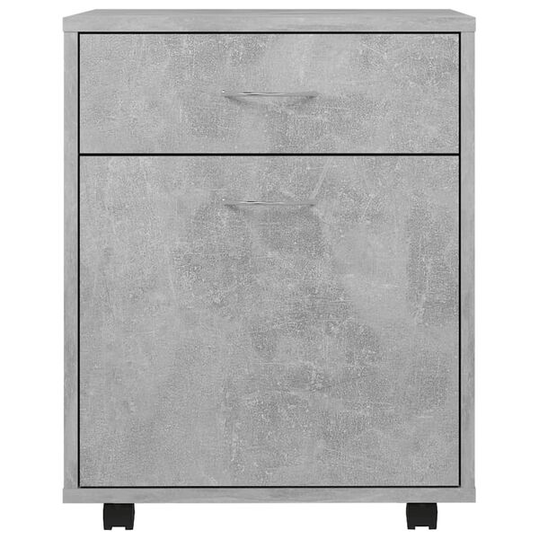 vidaXL Storage Cabinet Concrete Grey Engineered Wood Compact