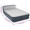 INTEX Airbed White and Grey Vinyl with Velvet Top Layer Queen Airbed