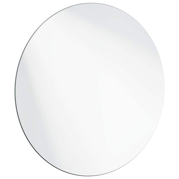 vidaXL Wall Mirror Round &Oslash; 23.62 in Tempered Glass