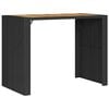 vidaXL Garden Bar Table Black