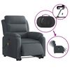 vidaXL Electric Stand Up Massage Recliner Chair Dark gray