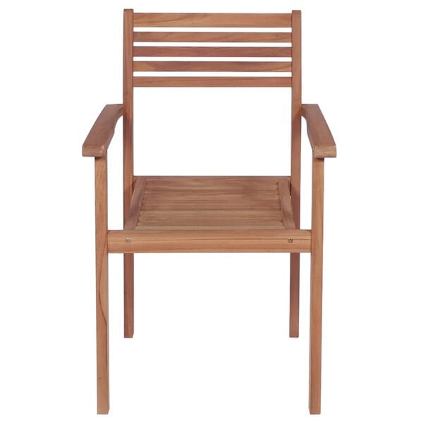 vidaXL Garden Chair Set of 2 Teak wood with a natural finish