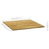 vidaXL Table Top Natural wood Solid oak wood 31.5x31.5 in Durable