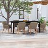 vidaXL Garden Dining Set Brown and Black