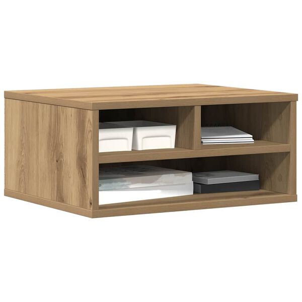vidaXL Printer Stand artisan oak 49 x 40 x 22.5 cm Engineered wood