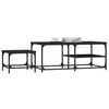vidaXL Nesting Coffee Table Set of 2 Black Engineered wood, Metal