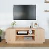 vidaXL TV Cabinet Natural Wood Solid Pine Wood Medium TV Cabinet
