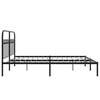 vidaXL Bed Frame Black Steel 72 x 80 in Durable Bed Frame