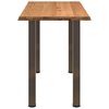 vidaXL Dining Table Light brown Solid oak wood, Powder-coated steel