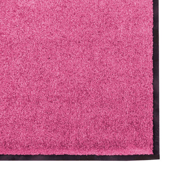 vidaXL Doormat Other Pink and Black 47.3" x 98.4" Polyamide and PVC