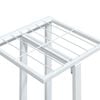 vidaXL Flower Stand White Iron Tall Rollable Flower Stand