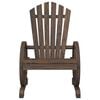 vidaXL Garden Adirondack Chair Burnt Wood Solid Fir Wood Standard