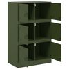 vidaXL Sideboard Olive Green Cold-rolled Steel 26.4 x 15.4 x 42.1 in