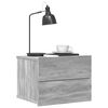 vidaXL Bedside Cabinet Grey sonoma Engineered wood Compact