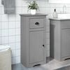 vidaXL Bathroom Cabinet Gray Solid pine wood, Engineered wood, Metal