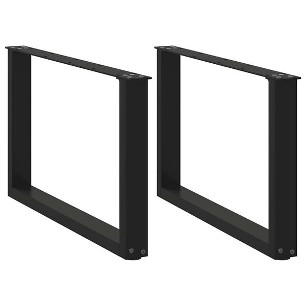 vidaXL Coffee Table Leg Set of 2 Black Powder-coated steel Adjustable