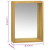 vidaXL Mirror Cabinet Natural Solid teak wood, glass Medium