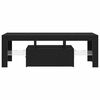 vidaXL TV Cabinet Black Oak 47.24 x 13.78 x 15.75 in Engineered Wood