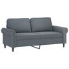 vidaXL 2-seater Sofa Dark grey Velvet (100% polyester), metal, textilene