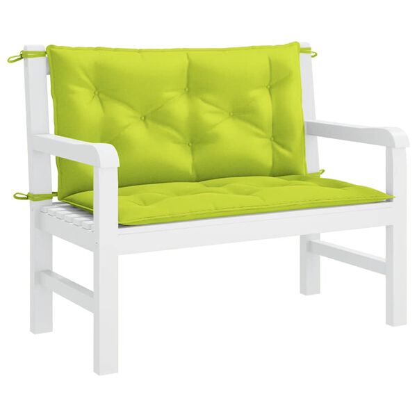 vidaXL Garden Bench Cushion Set of 2 Bright green