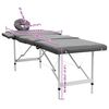 vidaXL Massage Table with 4 Zones Aluminum Frame Anthracite 73.2"x26.8"