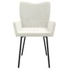 vidaXL Dining Chair Set of 2 Cream Velvet, metal, plywood Standard