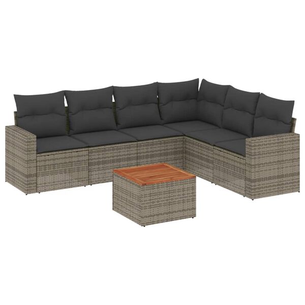 vidaXL Garden Sofa Set Grey