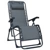 vidaXL Folding Deck Chair Gray Textilene