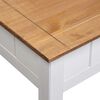 vidaXL Coffee Table White & natural wood Solid Pine Wood Storage