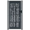 vidaXL Garden Gate Anthracite 39.4x68.9" Steel Bamboo Design
