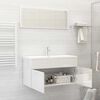 vidaXL Bathroom Furniture Set High gloss white Engineered wood, acrylic