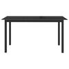 vidaXL Garden Table Black Aluminum Medium Durable Garden Table