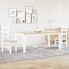 vidaXL Dining Set White Solid pine wood Standard Simple Dining Set