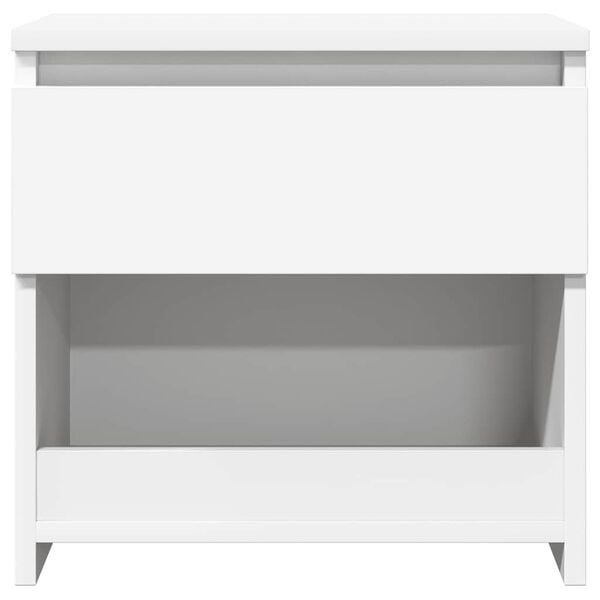 vidaXL Bedside Cabinet White Engineered wood