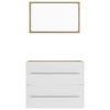vidaXL Bathroom Furniture Set White and Sonoma Oak Engineered wood, Acrylic