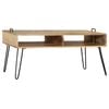 vidaXL Coffee Table Natural wood, Black