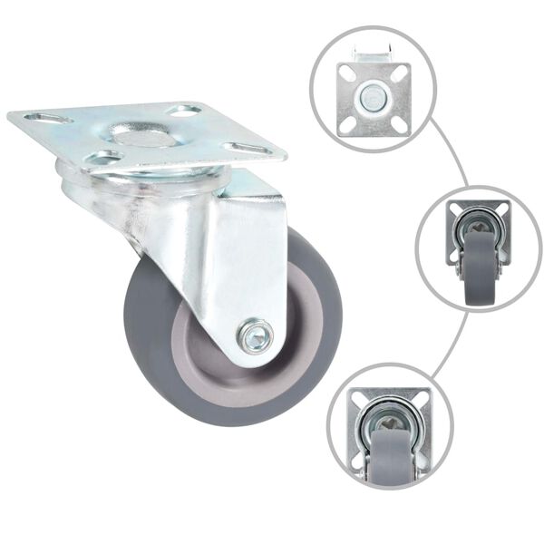 vidaXL Swivel Casters 4 pcs 1.97 "