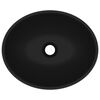 vidaXL Luxury Basin Oval-shaped Matt Black 15.7x13.0" Ceramic