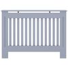 vidaXL Radiator Cover 2 pcs Grey 44.09 x 7.48 x 32.09 in