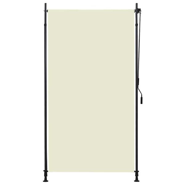 vidaXL Roller Blind Cream Polyester with PA coating, steel, aluminum
