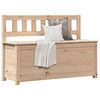 vidaXL Bench Natural Pine Solid Pine Wood Medium Storage Bench