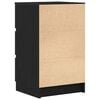 vidaXL Bedside Cabinet Set of 2 Black Engineered wood Medium