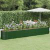 vidaXL Garden Raised Bed Green Powder-coated steel Extra Large Durable